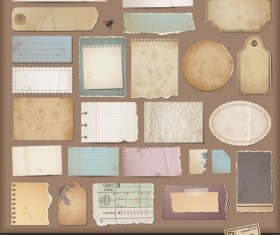 Set of Torn Message Paper vector 03