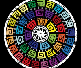 Vintage circle round background vector 04