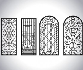 Iron window Style vector 05