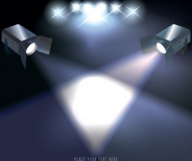 Spotlight irradiate effect background vector 04