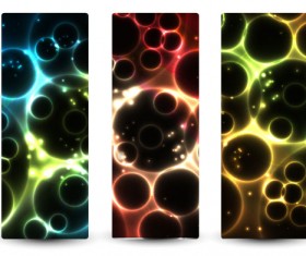Abstract starry sky vector banner 03
