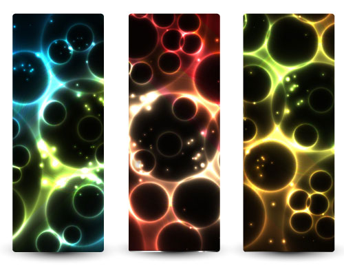 Abstract starry sky vector banner 03
