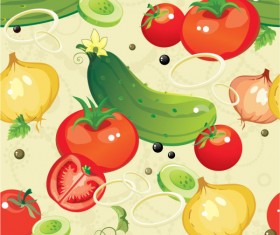 Various cartoon vegetable elements vector 01