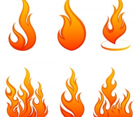 Elements of Vivid flame vector Icon 02