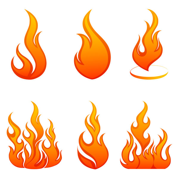 Elements of Vivid flame vector Icon 02