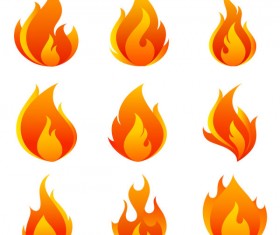 Elements of Vivid flame vector Icon 05