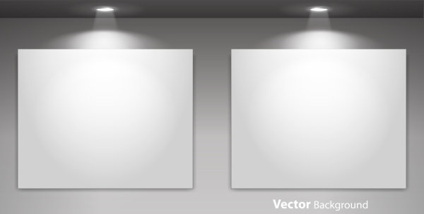 Spotlight Display wall background vector 03