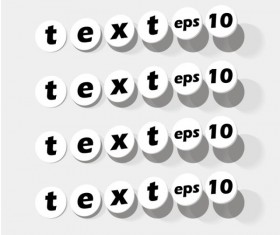 Creative White Label Stickers elements vector 02