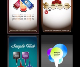 Business card elements vector set 01