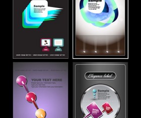 Business card elements vector set 02