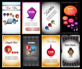 Business card elements vector set 03