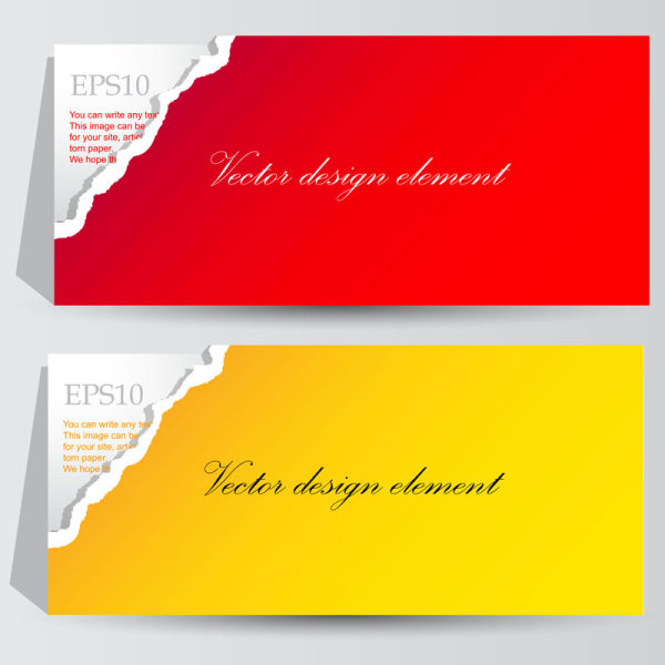 Set of Ripped Paper dialogue labels vector 03