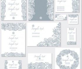 Exquisite Floral cards elements vector 01