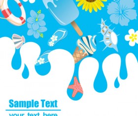 cartoon Summer elements vector 05