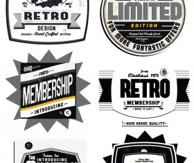 Set of Vintage commerce labels Stickers 02