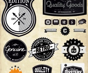 Set of Vintage commerce labels Stickers 03