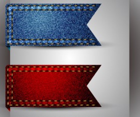 jean elements label Stickers vector 03