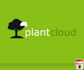 Plant and cloud background vector