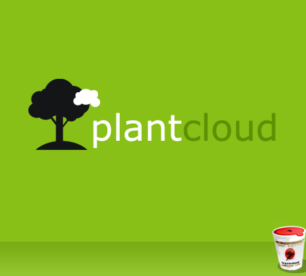 Plant and cloud background vector