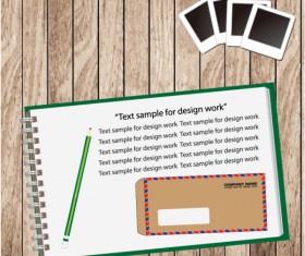 Set of Notepad design elements vector 01