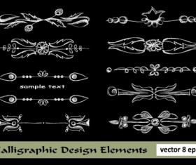 Elements of Floral Borders vector 03