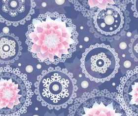Set of ornate Floral background vector 01