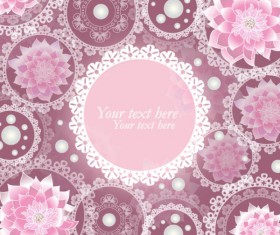 Set of ornate Floral background vector 02