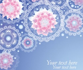 Set of ornate Floral background vector 04