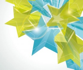 Creative Five pointed star vector background 01