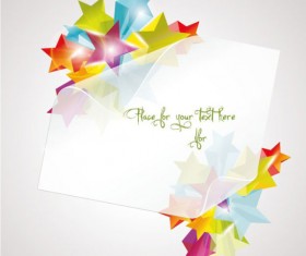 Creative Five pointed star vector background 03