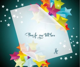 Creative Five pointed star vector background 04