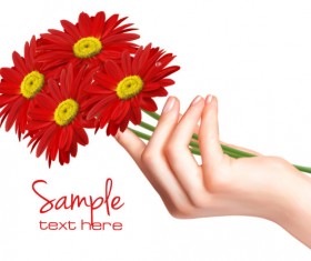 Vivid Chrysanthemum vector background 02