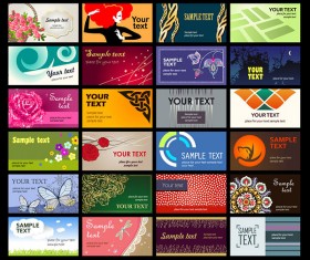 Set of Various cards Collection vector 01