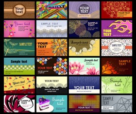 Set of Various cards Collection vector 02