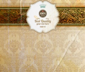 Vintage Floral Pattern background vector 01