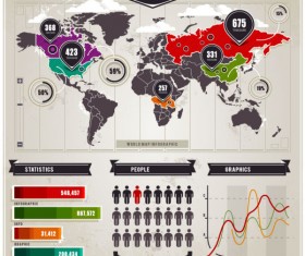 Set of infographics design elements vector 03