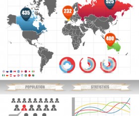 Set of infographics design elements vector 04