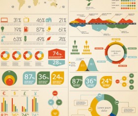 Set of infographics design elements vector 06
