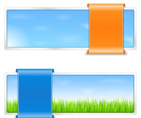 Creative Paper Scrolls banner vector 01