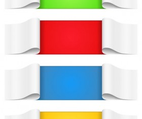 Creative Paper Scrolls banner vector 02