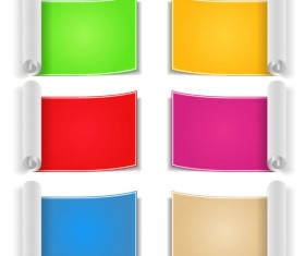 Creative Paper Scrolls banner vector 04