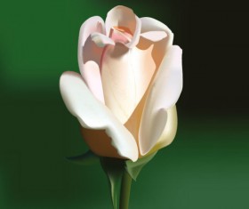 lifelike with Flowers vector set 01