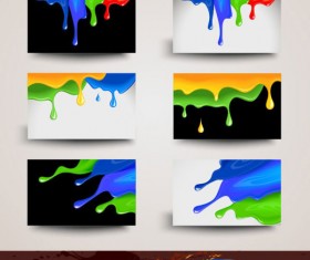 splash elements cards vector 02