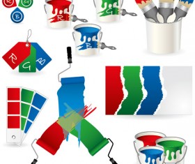 Set of RGB color elements vector 01