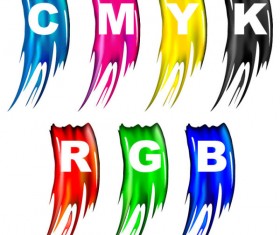 Set of RGB color elements vector 04