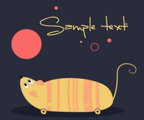 cute cartoon small Animal vector background 02