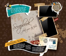 Vintage class mail vector set 03