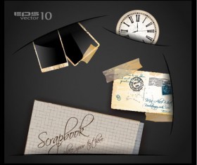 Vintage class mail vector set 04