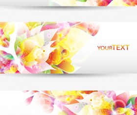 Colorful Halation banner vector 01