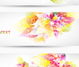 Colorful Halation banner vector 02